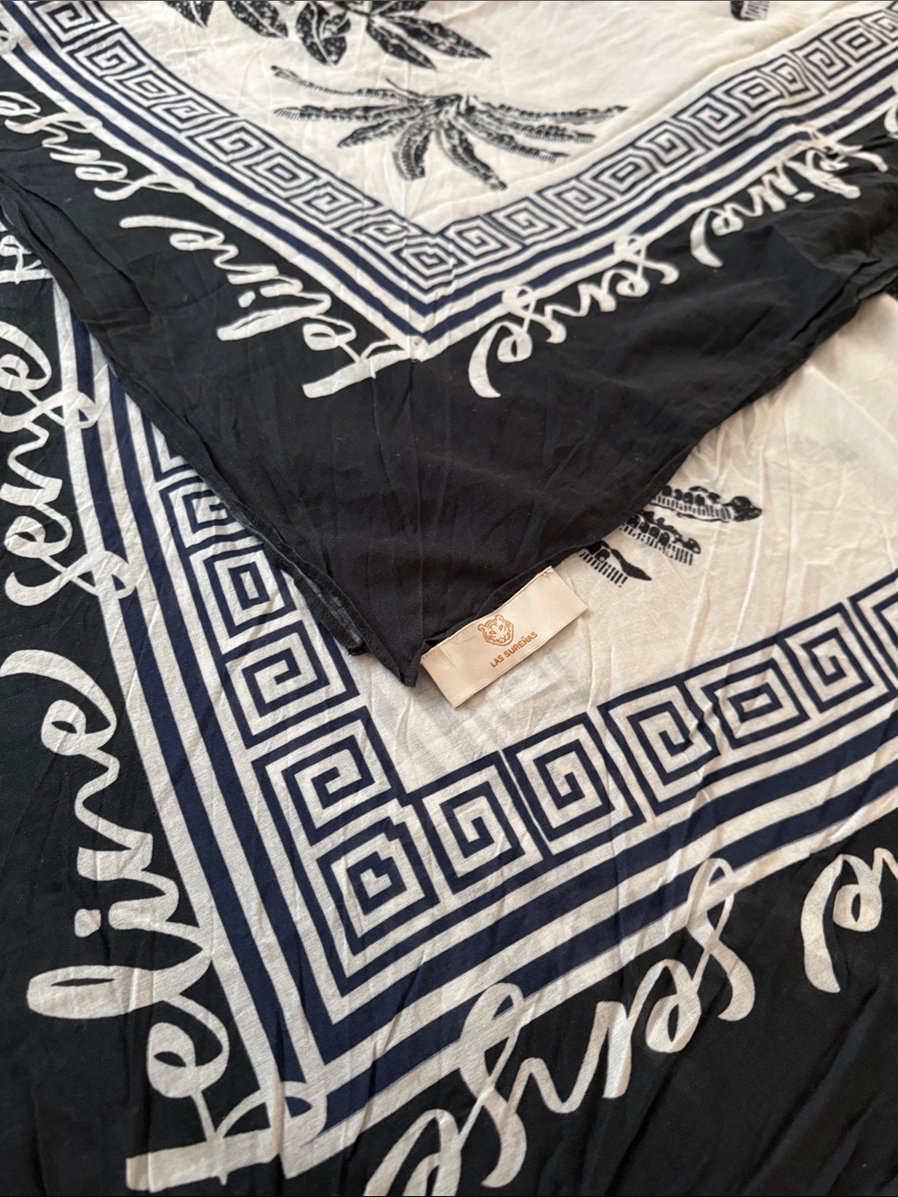Las Serenas Navy & White Swim Sarong Wrap